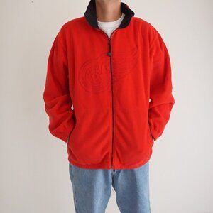 Colorado Timberline Red Detroit Red Wings Fleece Jacket Retro 90s Style M Cozy